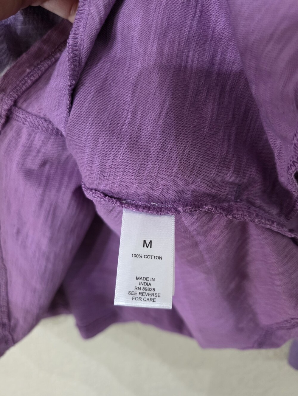 LOGO by Lori Goldstein Purple & White Tie-Dye Long Sleeve Top - Picture 5 of 6